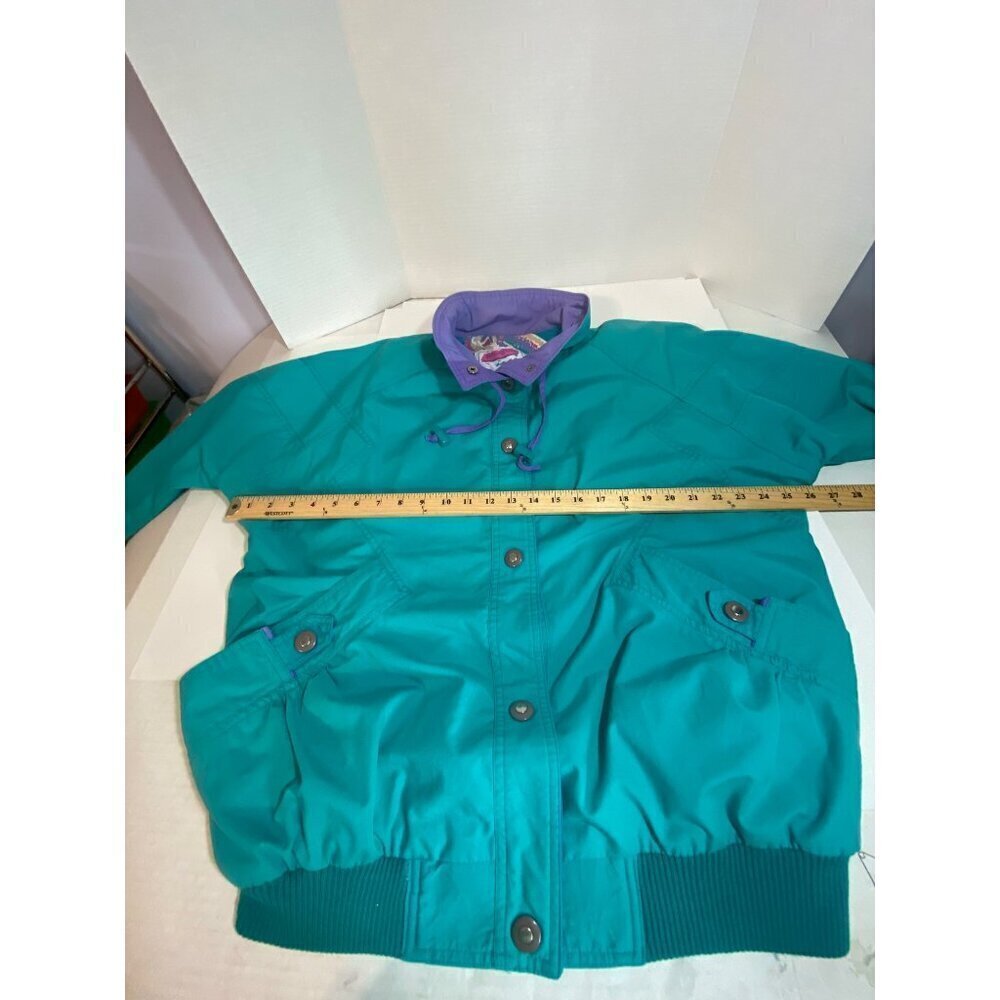 Innovations by Izzi Vintage 80's Teal Purple Jacket Women's Size Small - Picture 8 of 12
